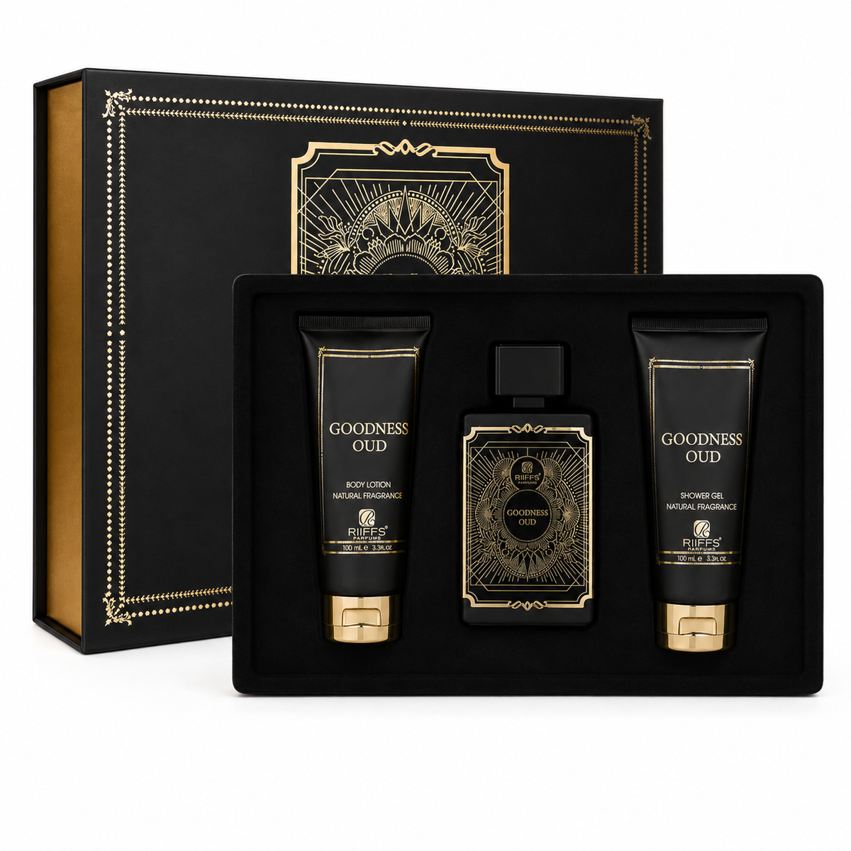 Kit Goodness Oud + Gel de banho e Hidratante