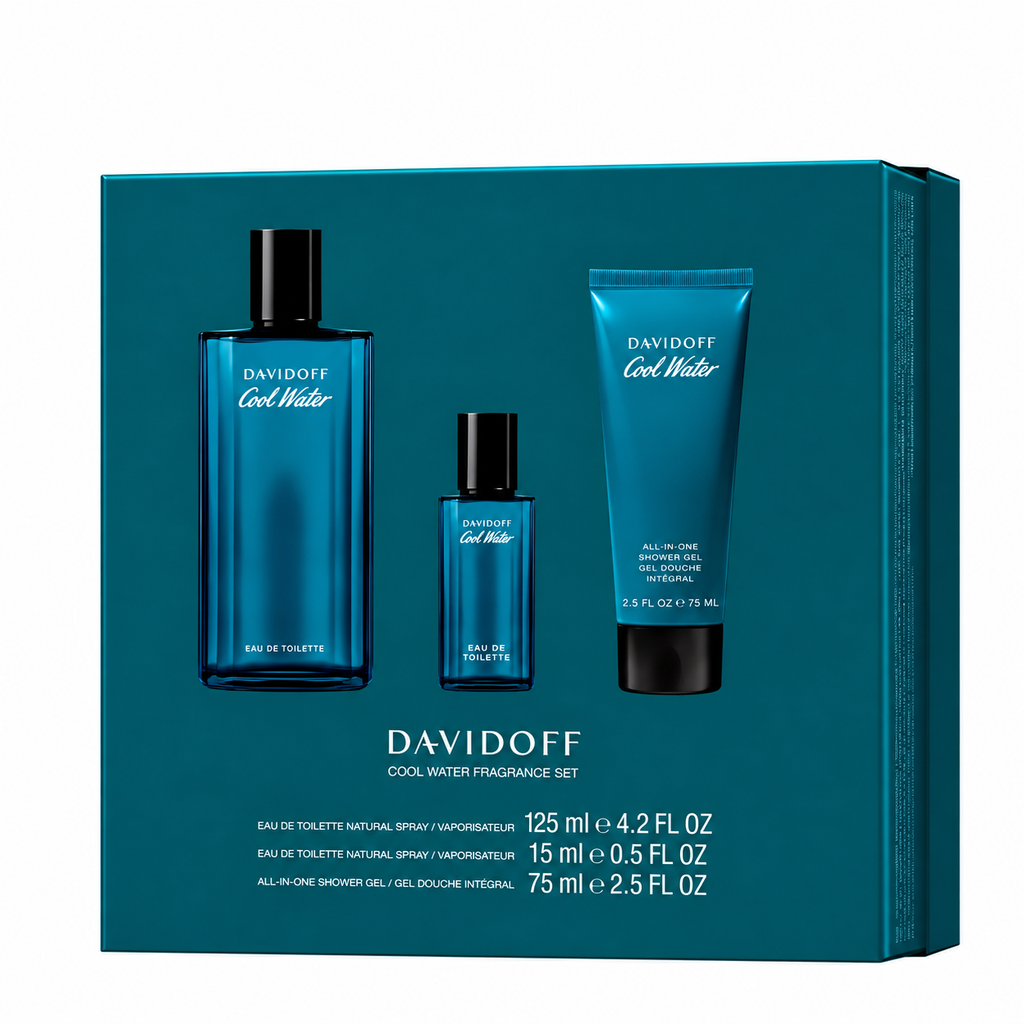 Kit Cool Water 125+15ml com Gel de Banho 75ml