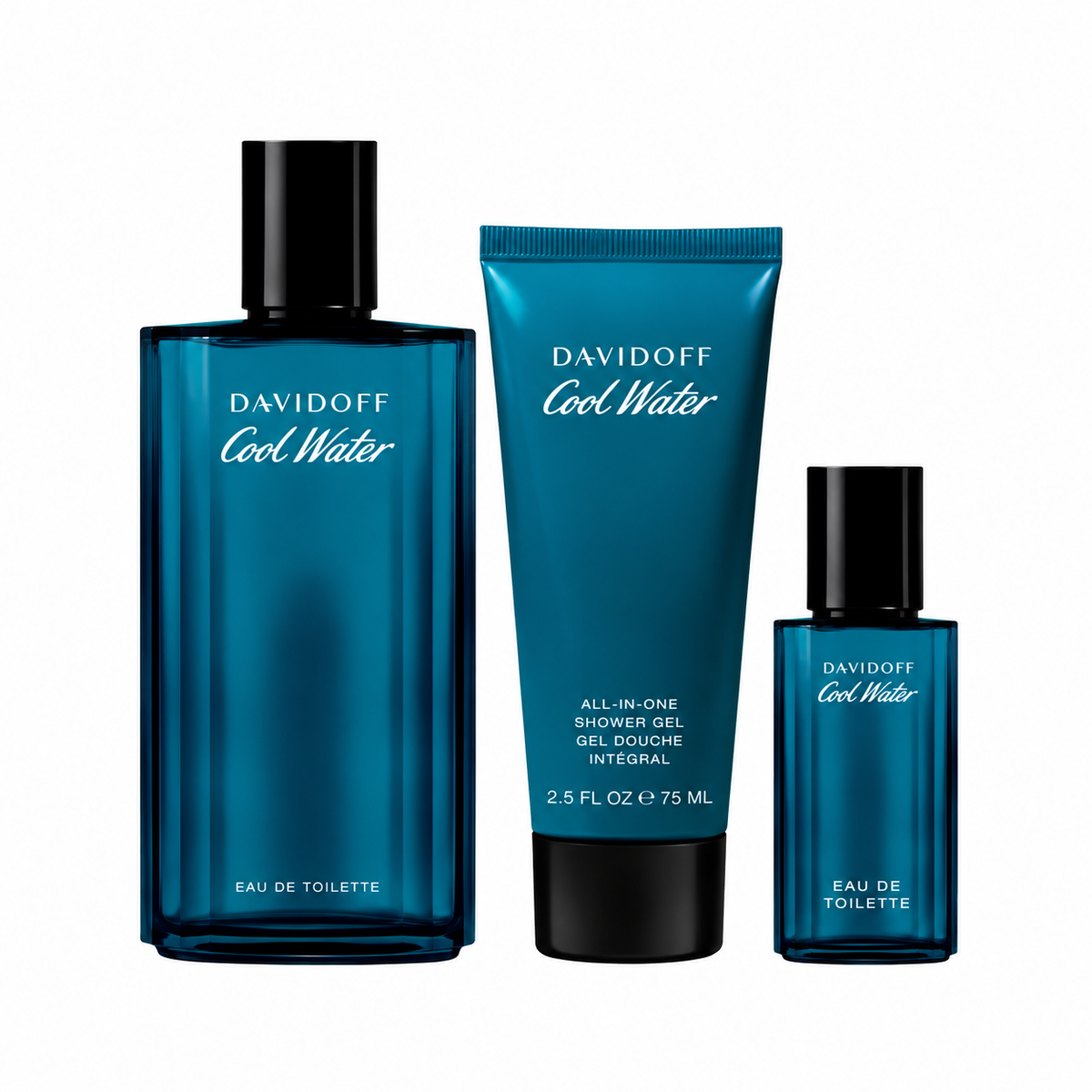 Kit Cool Water 125+15ml com Gel de Banho 75ml