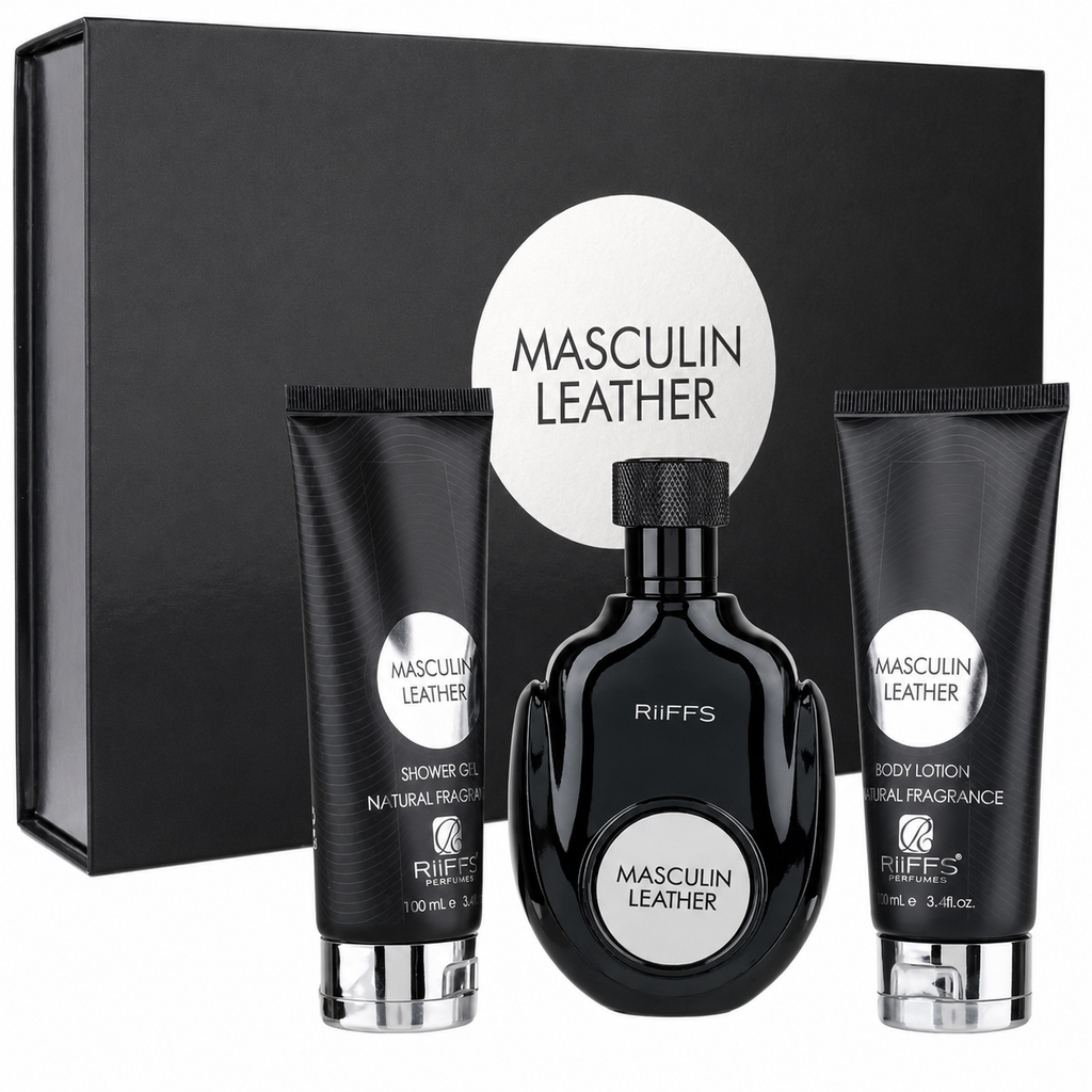 Kit Masculin Leather + Gel de banho e Hidratante