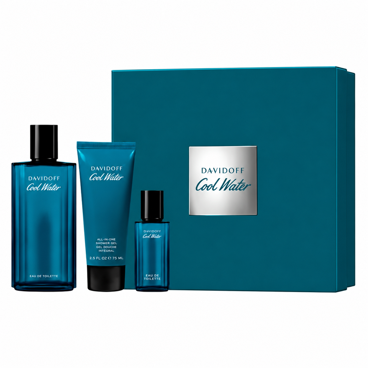 Kit Cool Water 125+15ml com Gel de Banho 75ml